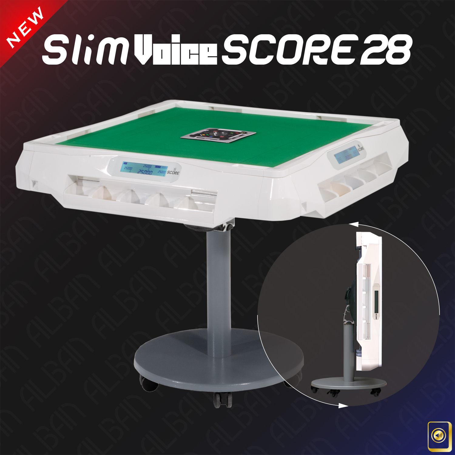 【大高様専用】[アウトレット]「 Slim Voice SCORE 28」【折りたたみ・移動式脚】ホワイト