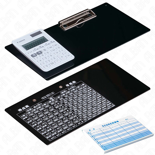 電卓付バインダー早見表付【得点記録帳1冊付 ※8段100枚綴り】