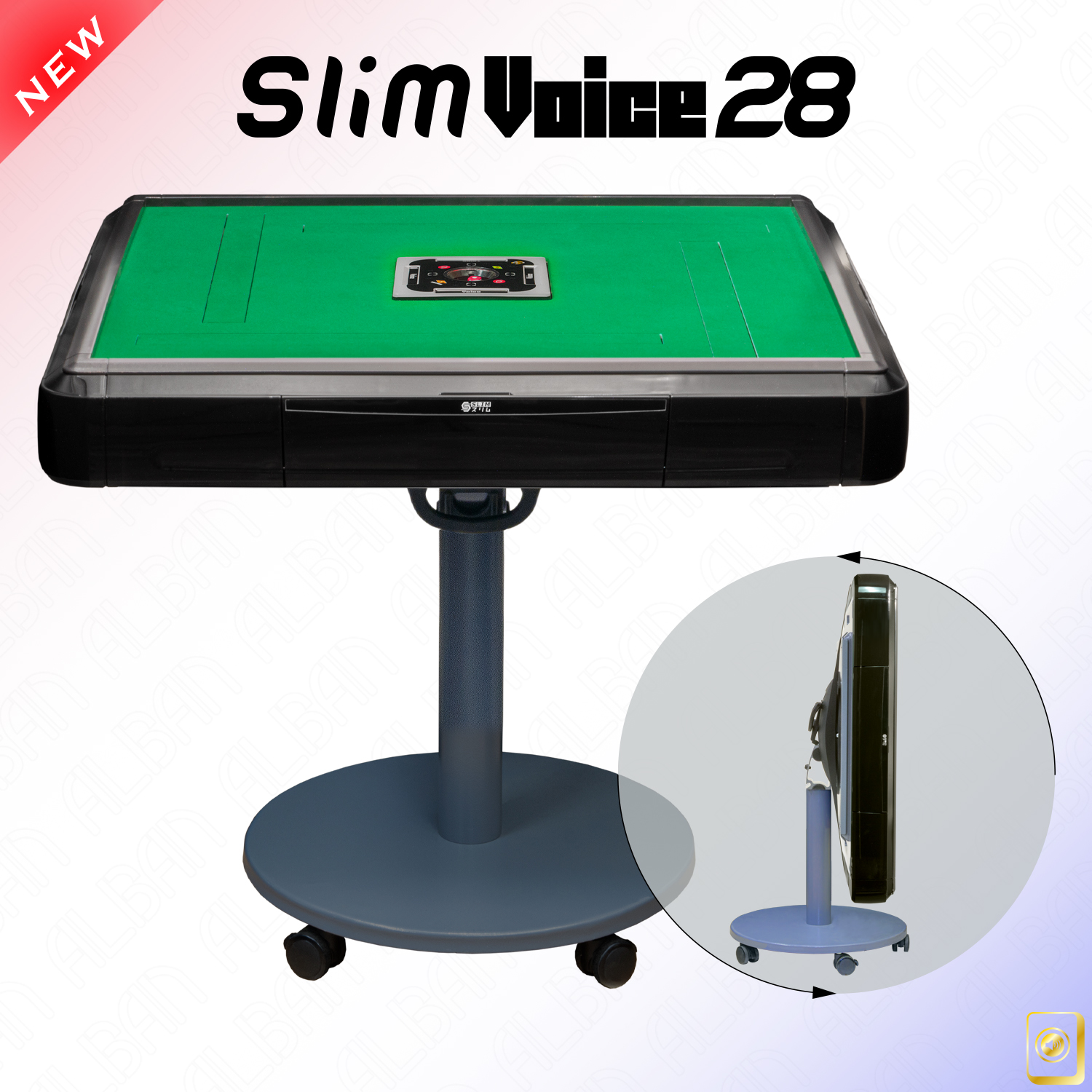 アルバン「スリムヴォイス２８ / Slim Voice 28」【折りたたみ・移動式脚タイプ】ブラック