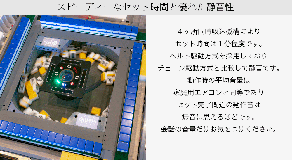 セット時間・静音性